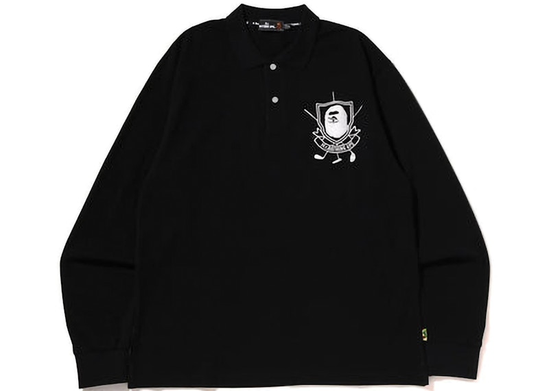 BAPE Mr. Bathing Ape Golf L/S Polo Black