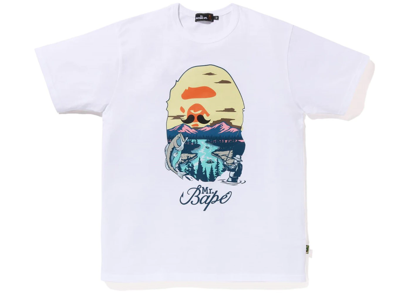BAPE Mr Bathing Ape Head Wide Tee White Men's SS23 GB