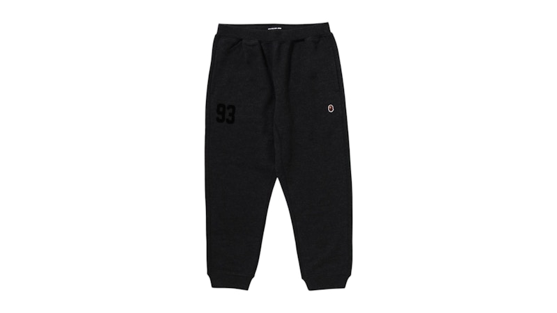 Pre-owned Bape Men's Mr.bathing Ape Logo Sweat Pants In Charcoal In Gray