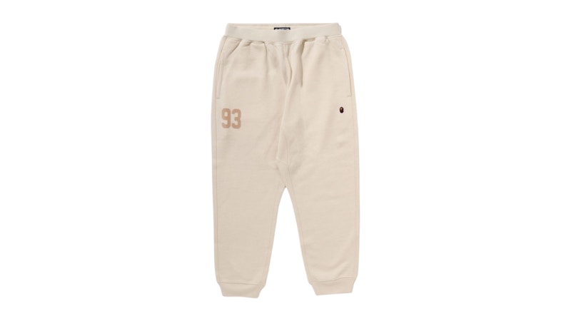 BAPE Mr.Bathing Ape Logo Sweat Pants Ivory メンズ - SS24 - JP