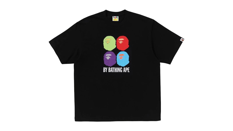 BAPE Multi Ape Head By Bathing Ape Relaxed Fit Tee Black