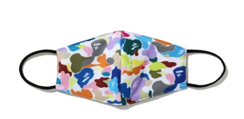 BAPE Multi Mascarilla Camuflaje Blanco