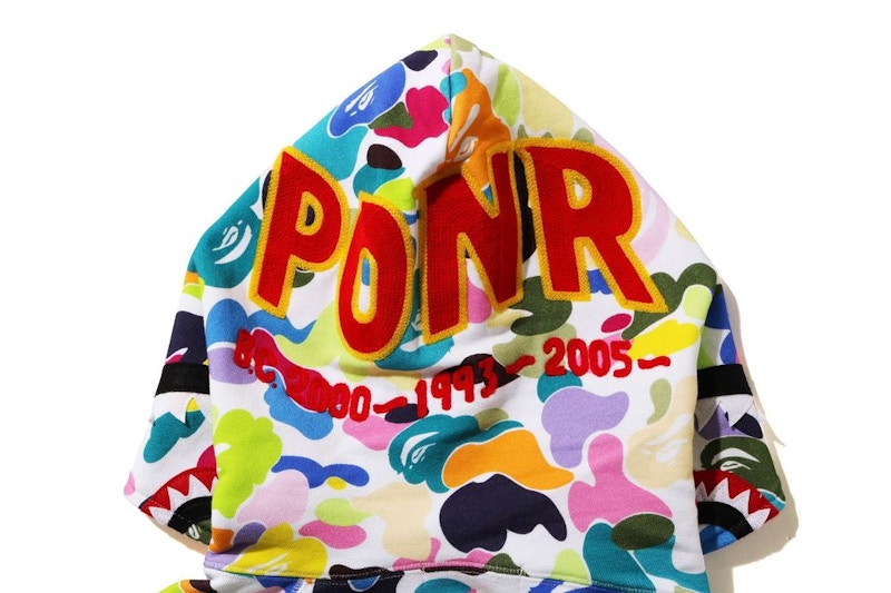 Bape ponr shark on sale hoodie