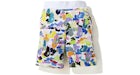 BAPE Multi Camo Sweat Shorts White Multi