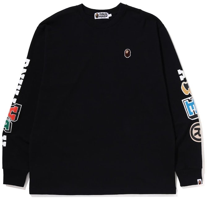 BAPE FOOTBALL RELAXED FIT L/S TEE MENS