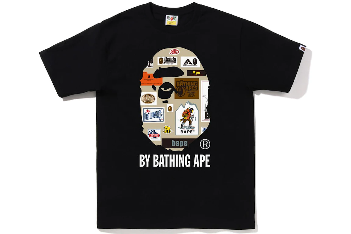 BAPE Multi Label By Bathing Ape Tee Black