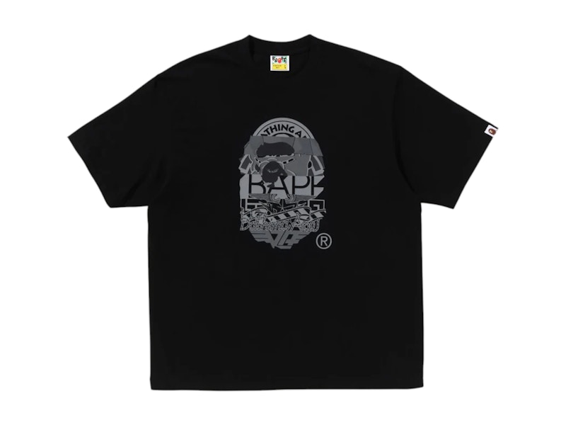 BAPE Multi Logo Ape Head Relaxed Fit Tee Black Men's - SS25 - US