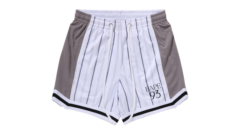 BAPE Multi Logo Reversible Relaxed Fit Sweat Shorts White