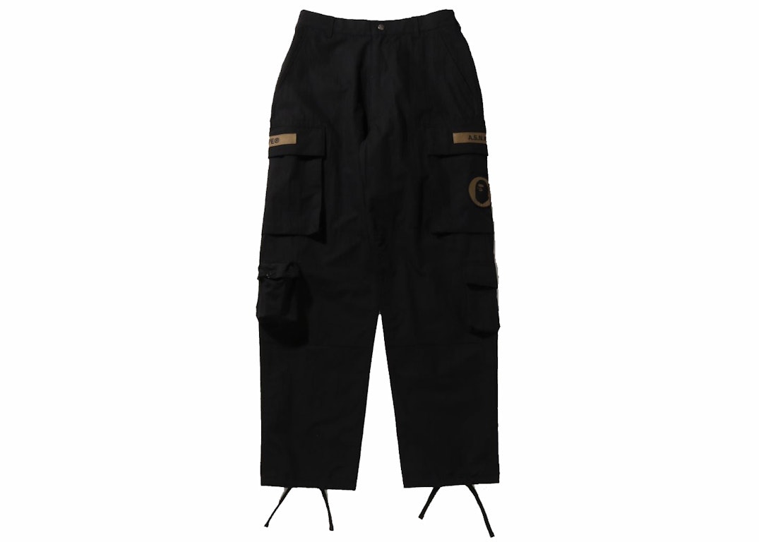 Pre-owned Bape Multi Pocket Loose Fit Cargo Pants Black