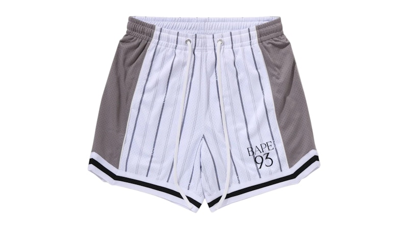BAPE Multilogo Reversible Relaxed Fit Sweat Shorts White