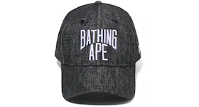BAPE NYC Logo Denim New Era 9Twenty Cap Black