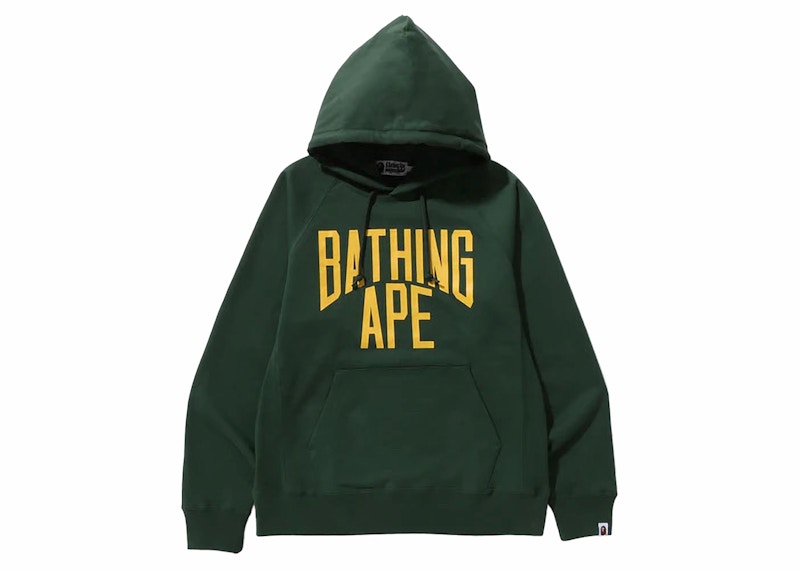 BAPE 1st Camo Nyc Logo Pullover Hoodie Orange Men's - US