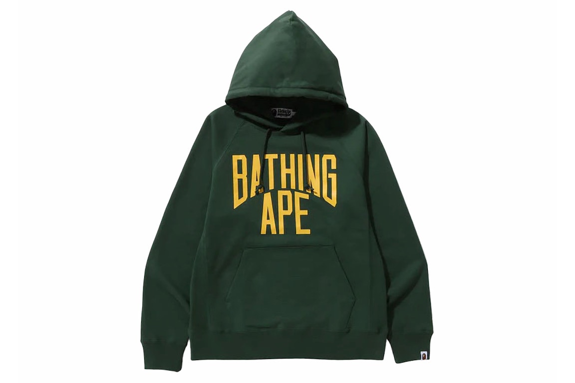Pre-owned Bape Nyc Logo Pullover Hoodie Green