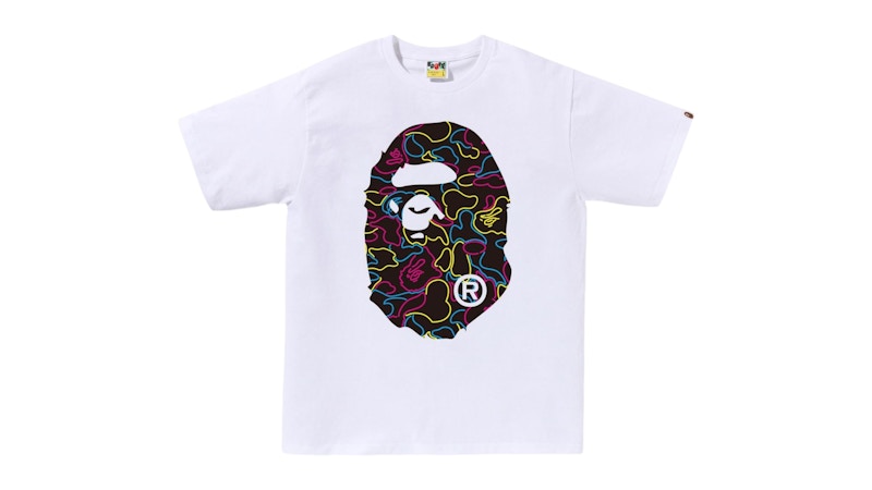 BAPE Neon Camo Big Ape Head Tee White メンズ - JP