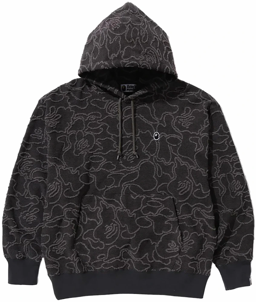BAPE Neon Camo Jacquard Relaxed Fit Pullover Hoodie Black Men's - SS24 - US