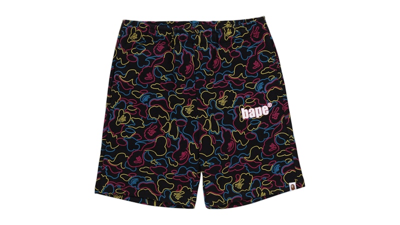 BAPE Neon Mimetico Regular Fit Pantaloncini in felpa Multi