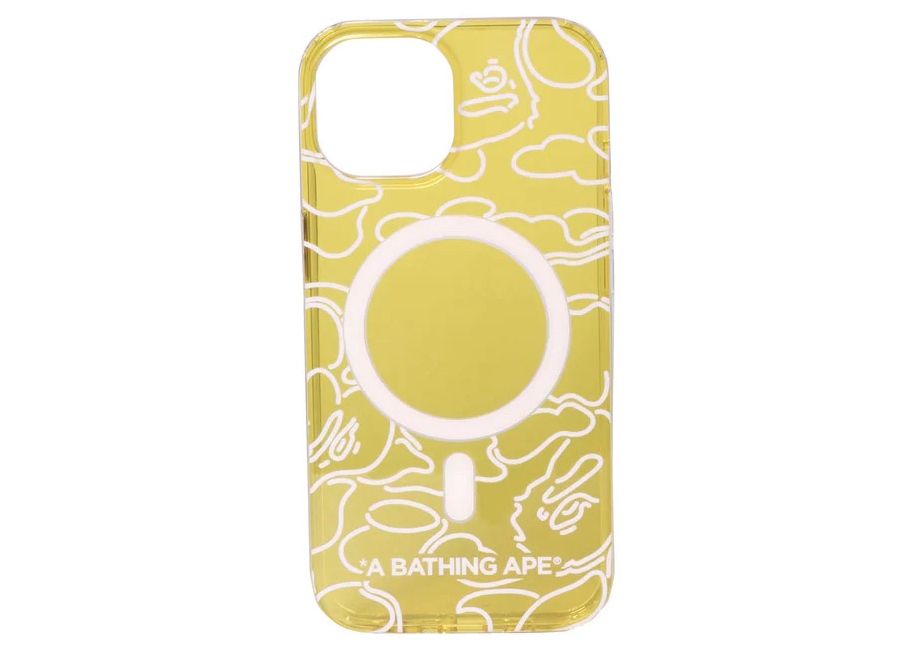 BAPE Neon Camo iPhone 15 Case Clear Orange - FW23 - US