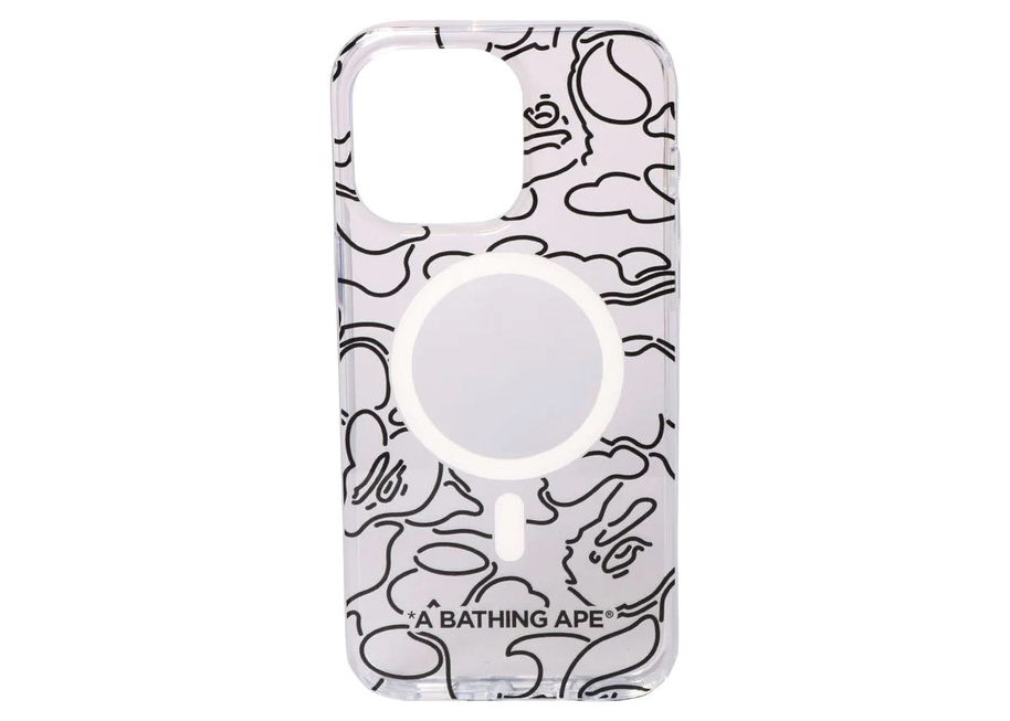 BAPE Neon Camo iPhone 15 Pro Max Clear Case Clear