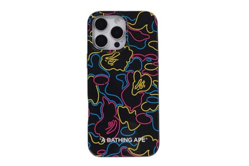 BAPE Neon Camo iPhone 16 Pro Max Case Black Men's - SS25 - US