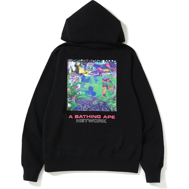 BAPE Network Wide Pullover Hoodie Black Men's - SS19 - US