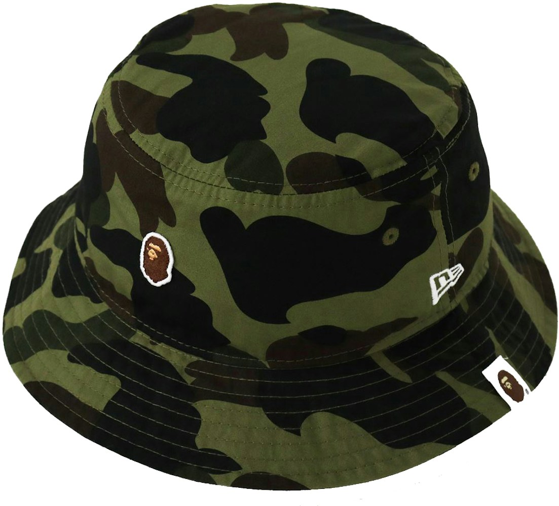 BAPE New Era 1st Camo Bucket Hat Green - FW21