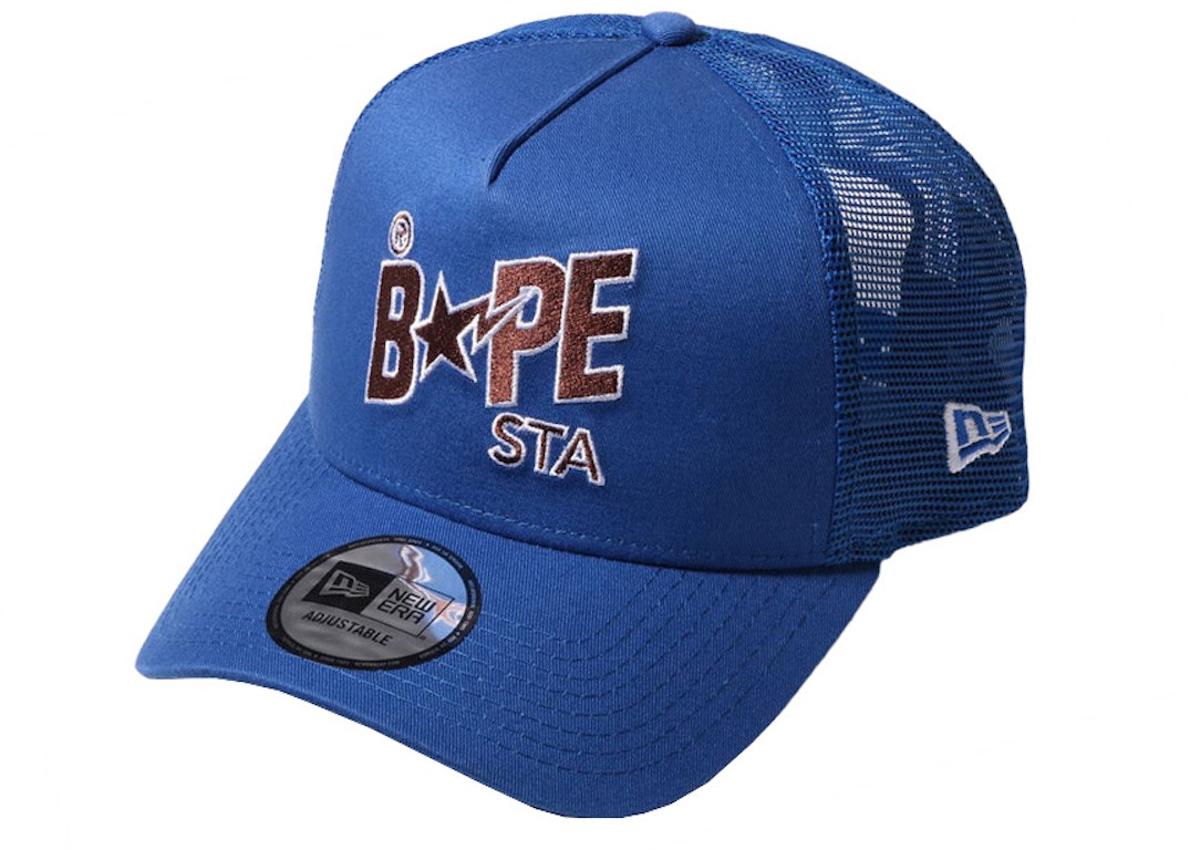 Pre-owned Bape New Era 9forty  Sta Cap Blue