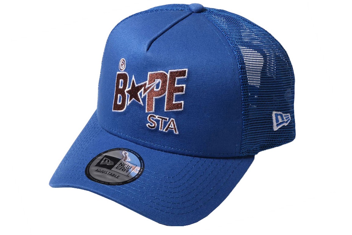 Pre-owned Bape New Era 9forty  Sta Cap Blue