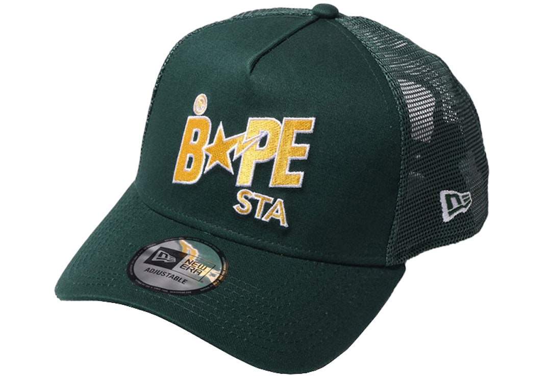 Pre-owned Bape New Era 9forty  Sta Cap Green