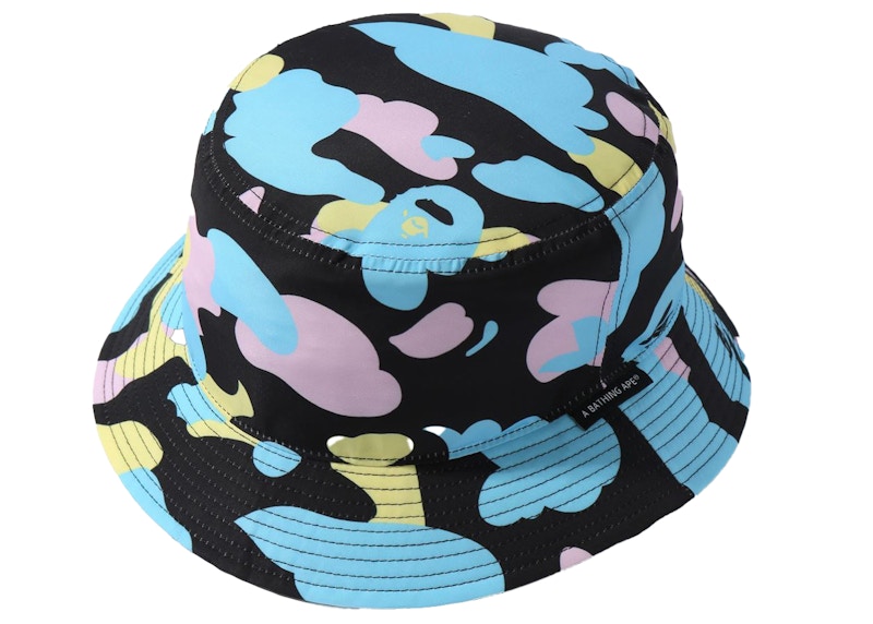 BAPE New Multi Camo Bucket Hat Black Men's - US