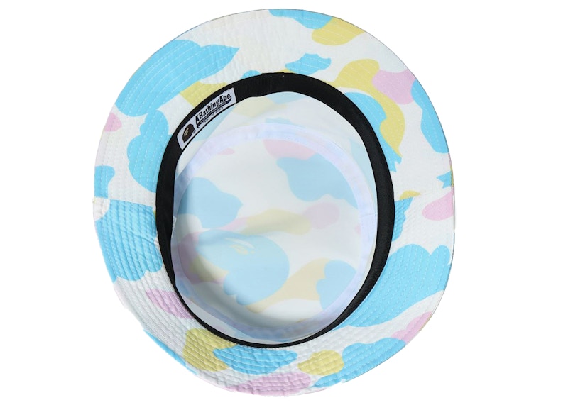 BAPE New Multi Camo Bucket Hat White Men's - US