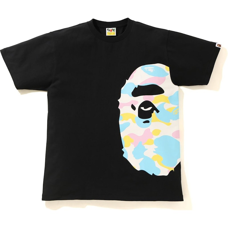 BAPE New Multi Camo Side Big Ape Head Tee Black Men's - SS21 - US