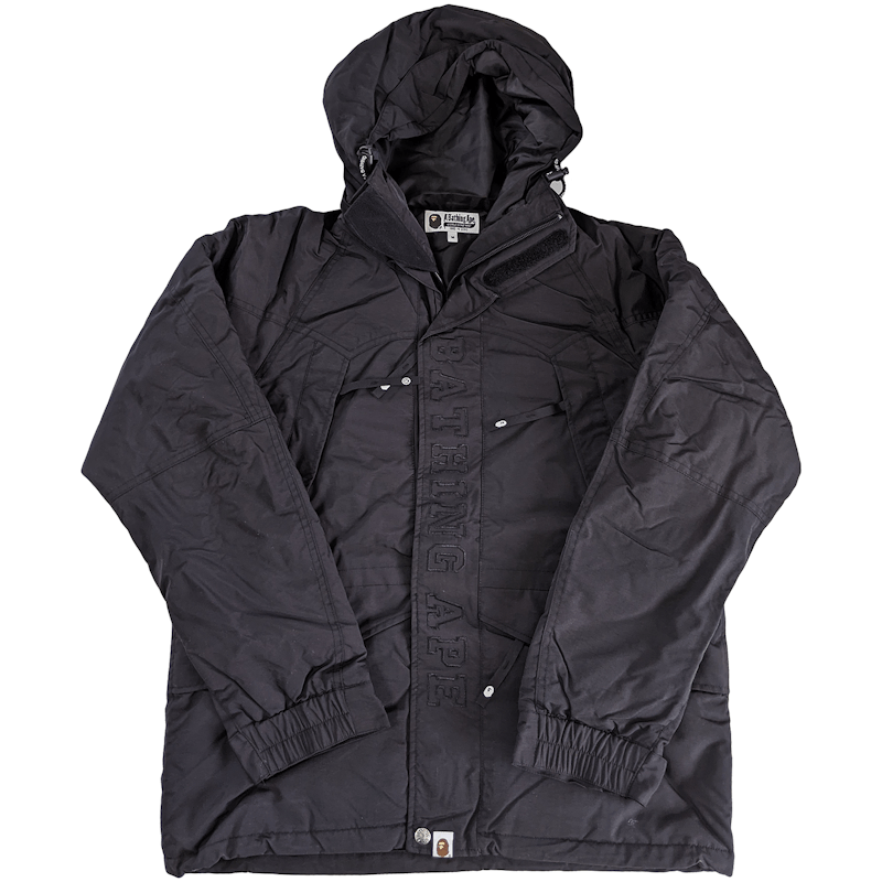 bape coat black