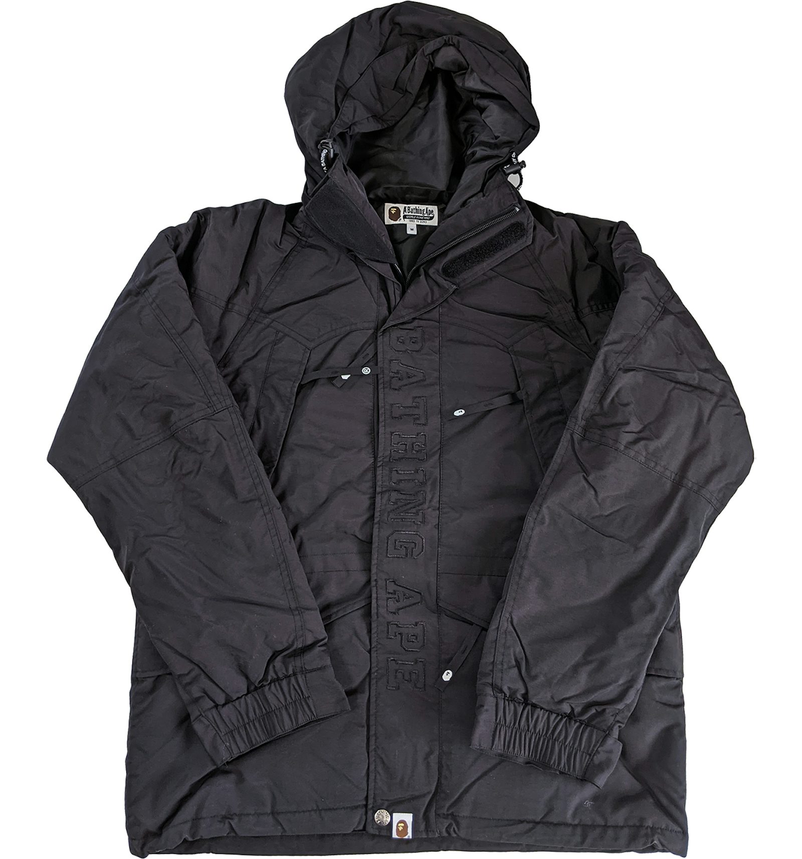 Bape happy new 2025 year snowboard jacket black