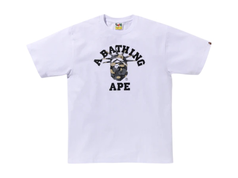 BAPE New York Madison Avenue 3rd Anniversary College Tee White
