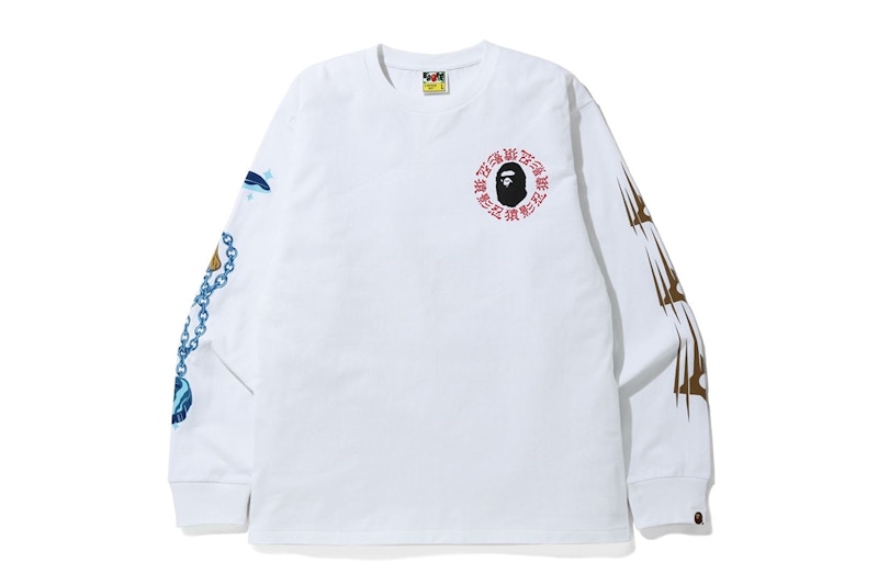 BAPE Ninja L/S Tee White Men's - SS20 - US