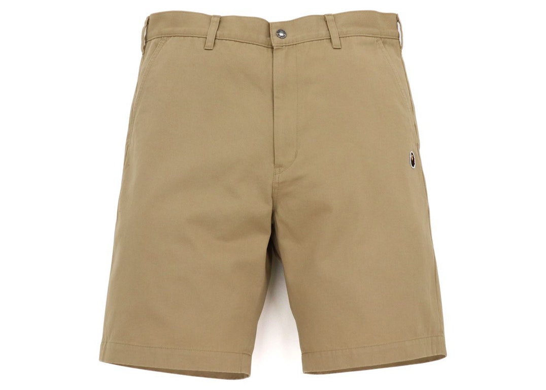 Pre-owned Bape One Point Chino Shorts Beige