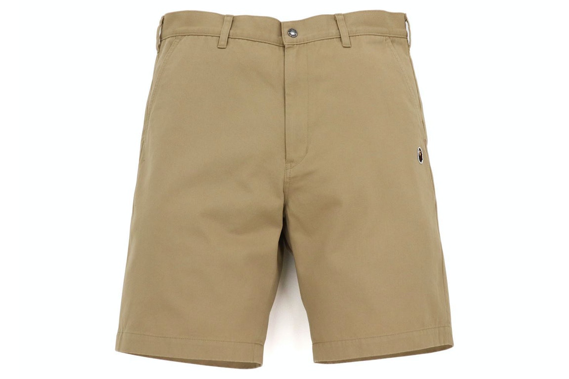 Pre-owned Bape One Point Chino Shorts Beige