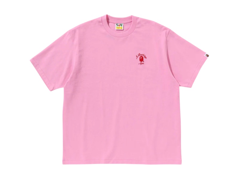 BAPE One Point College Relaxed Fit Tee (SS25) Pink
