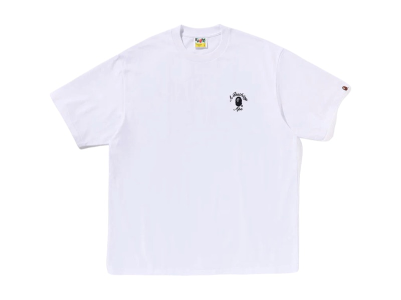 BAPE One Point College Relaxed Fit Tee (SS25) Bianco