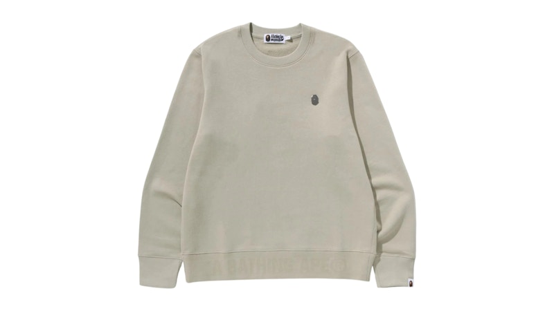 Felpa girocollo BAPE One Point Beige