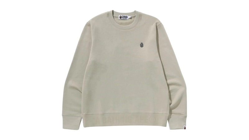BAPE One Point Crewneck Sweatshirt (FW25) Beige