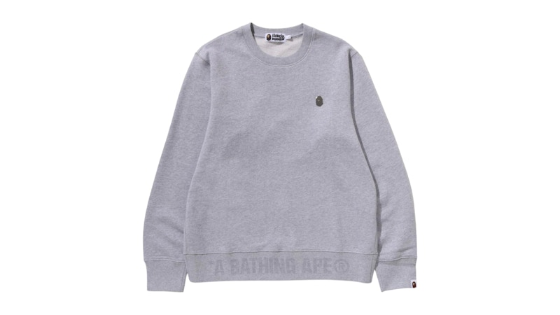 BAPE One Point Crewneck Sweatshirt Gray