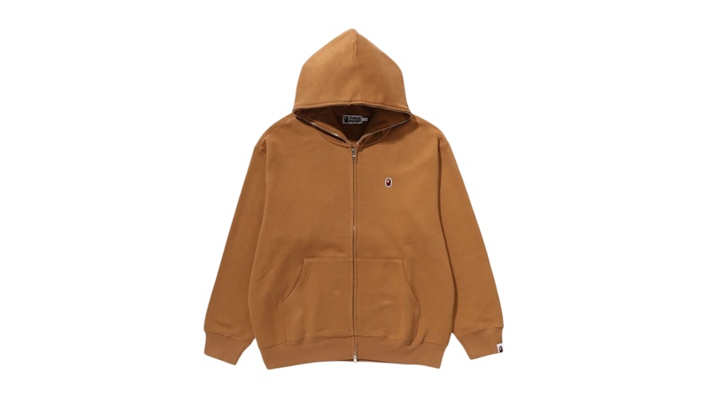 BAPE One Point Full Zip Hoodie Beige