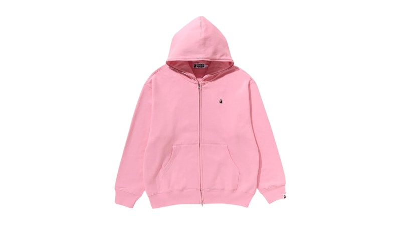 Felpa con cappuccio BAPE One Point Full Zip Rosa Uomo FW25 IT