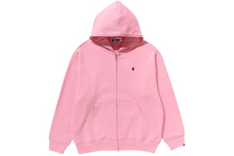 Felpa con cappuccio BAPE One Point Full Zip Rosa Uomo FW25 IT
