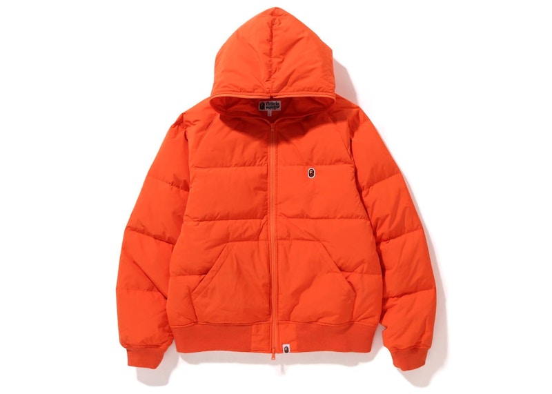 BAPE One Point Hoodie Down Jacket (FW22) Orange - FW22 Men's - US