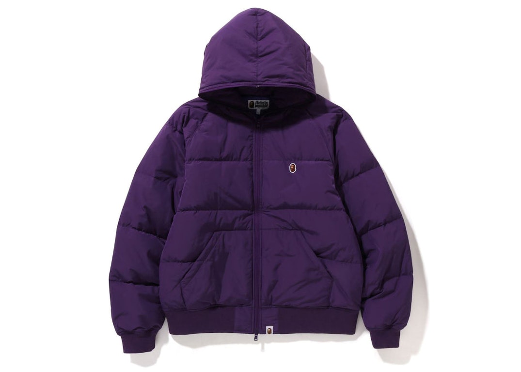 Pre-owned Bape One Point Hoodie Down Jacket (fw22) Purple