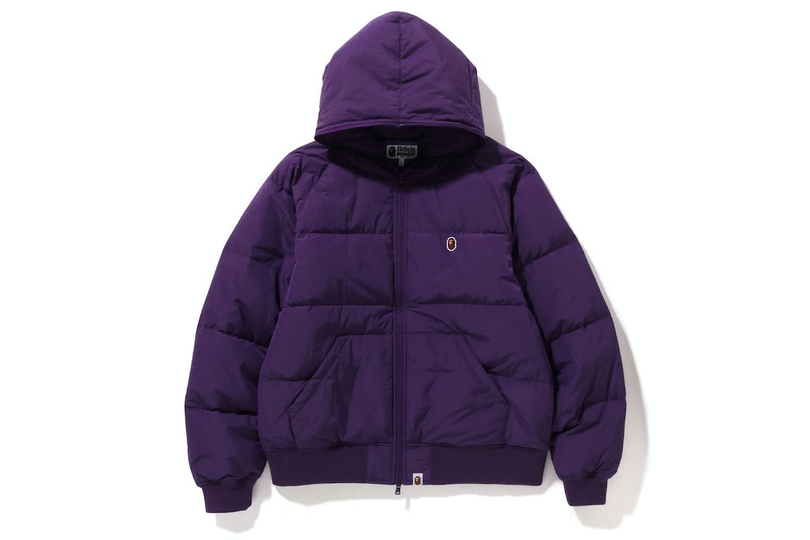 Pre-owned Bape One Point Hoodie Down Jacket (fw22) Purple