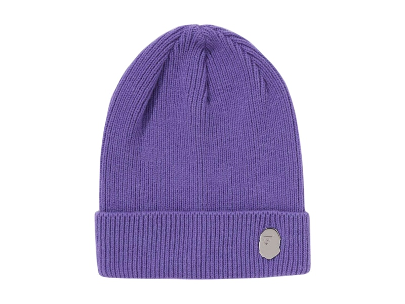 BAPE One Point Knit Cap (FW24) Purple