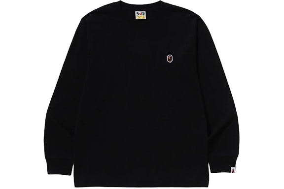 BAPE One Point L/S Tee Schwarz